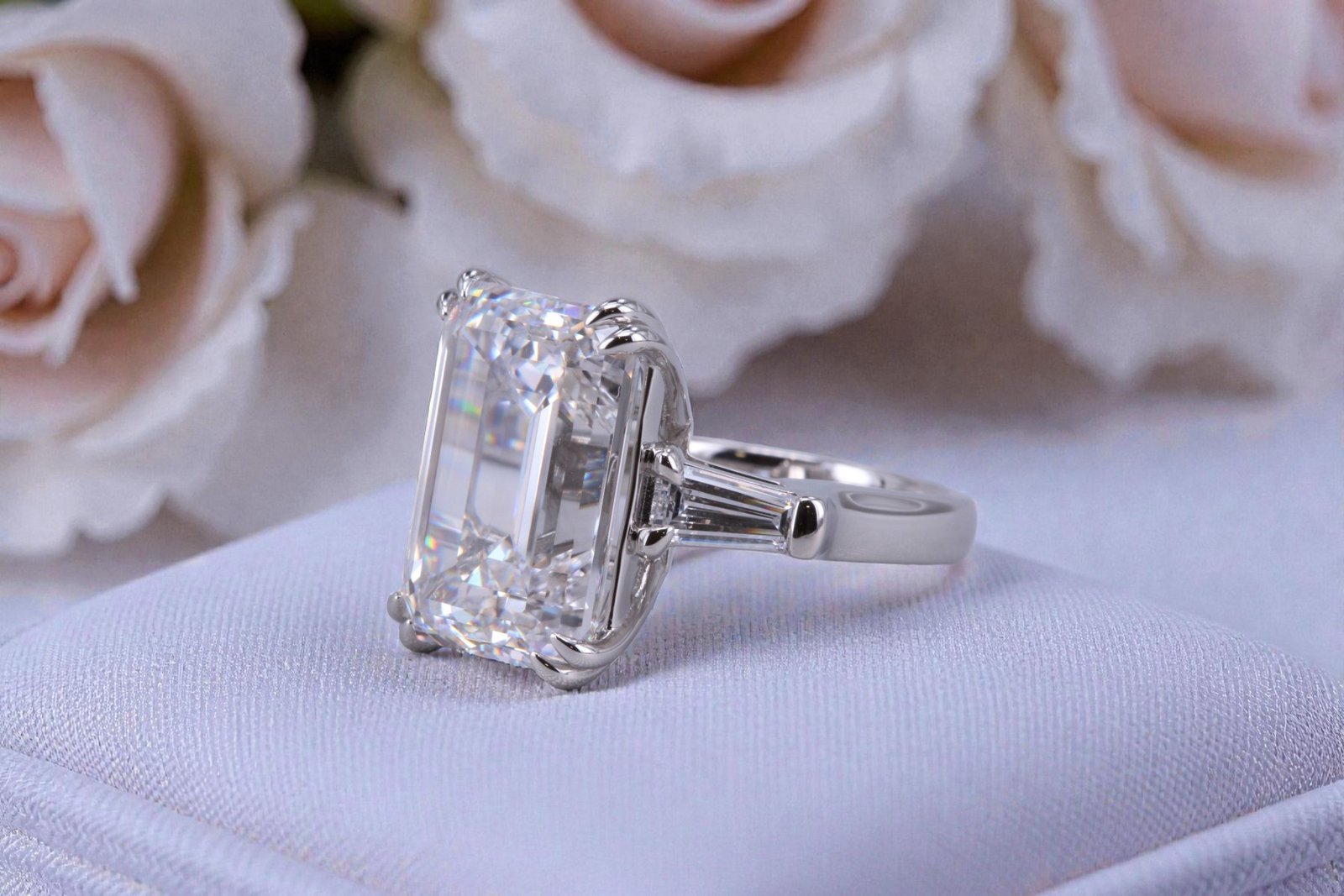 Lab-grown large diamond ring for Carlsbad couples