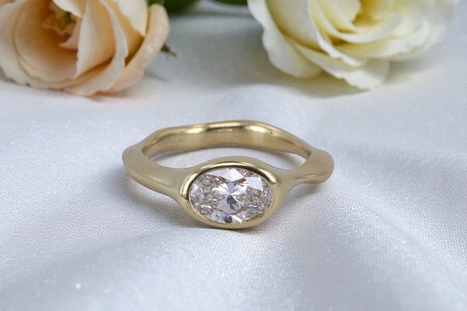 Non-traditional engagement ring for Carlsbad couples